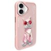 Nimmy etui iPhone 16 6.1 różowy/pink    Glasses Cool Cat